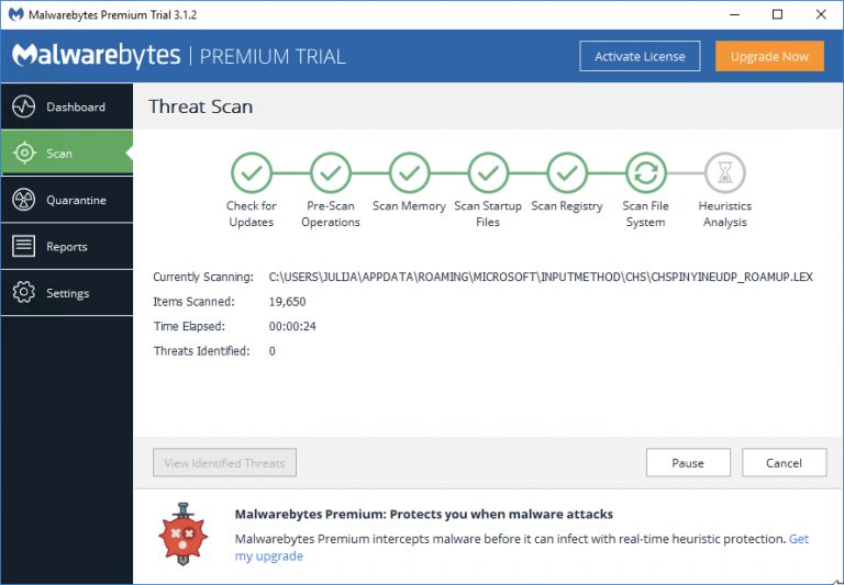 turn off malwarebytes premium free trial